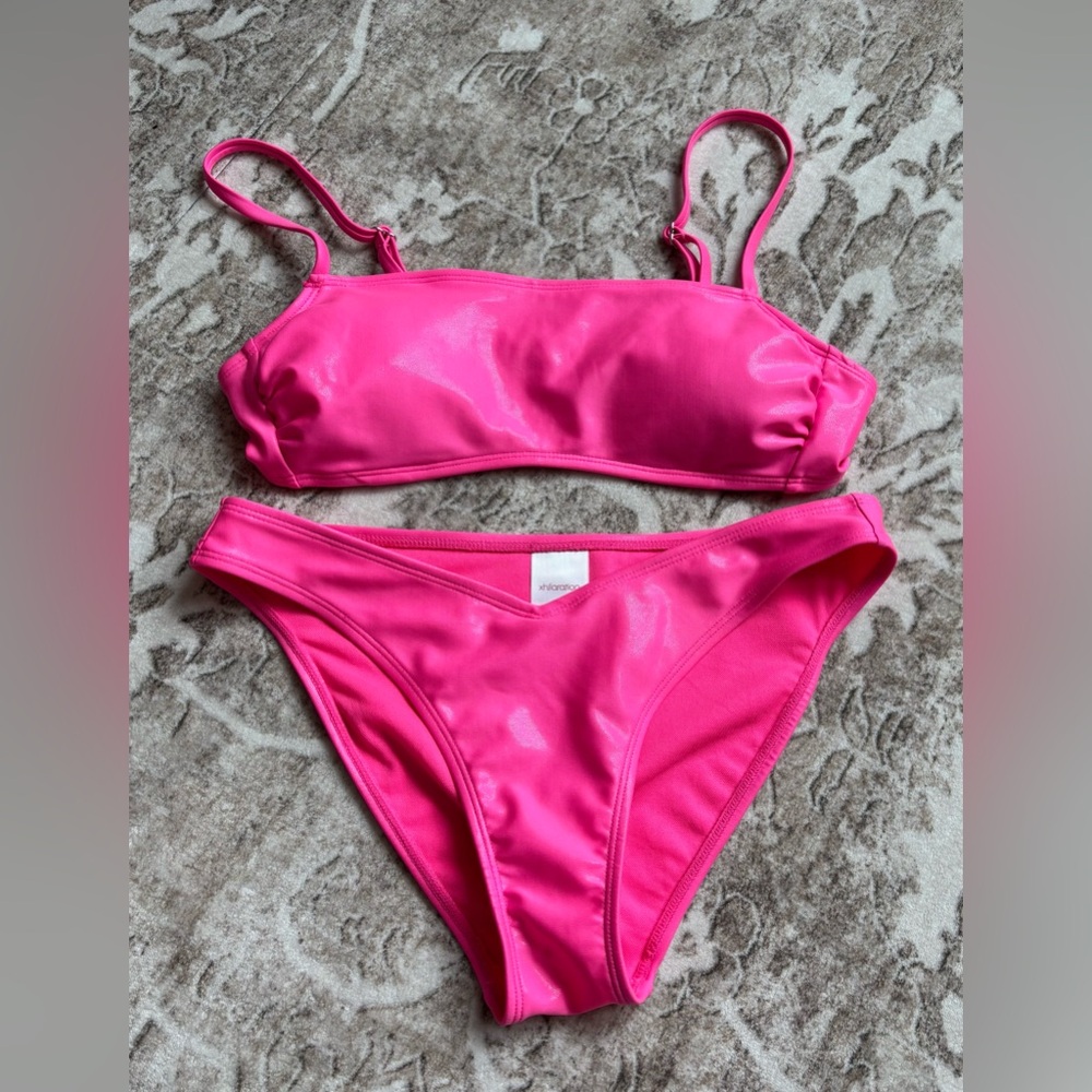 Xhilaration Hot Pink Two-Piece Bikini Set